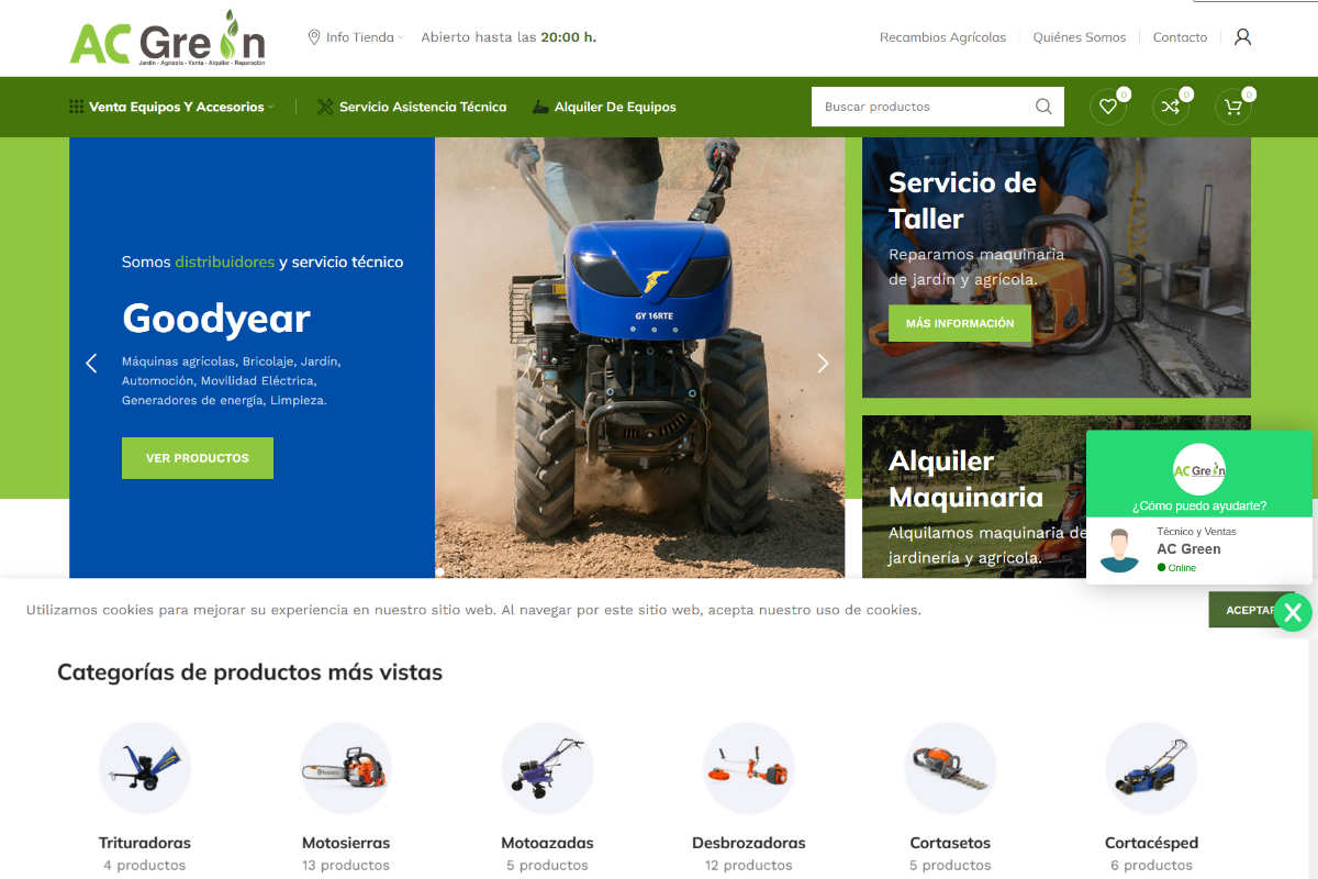 página web de ac green
