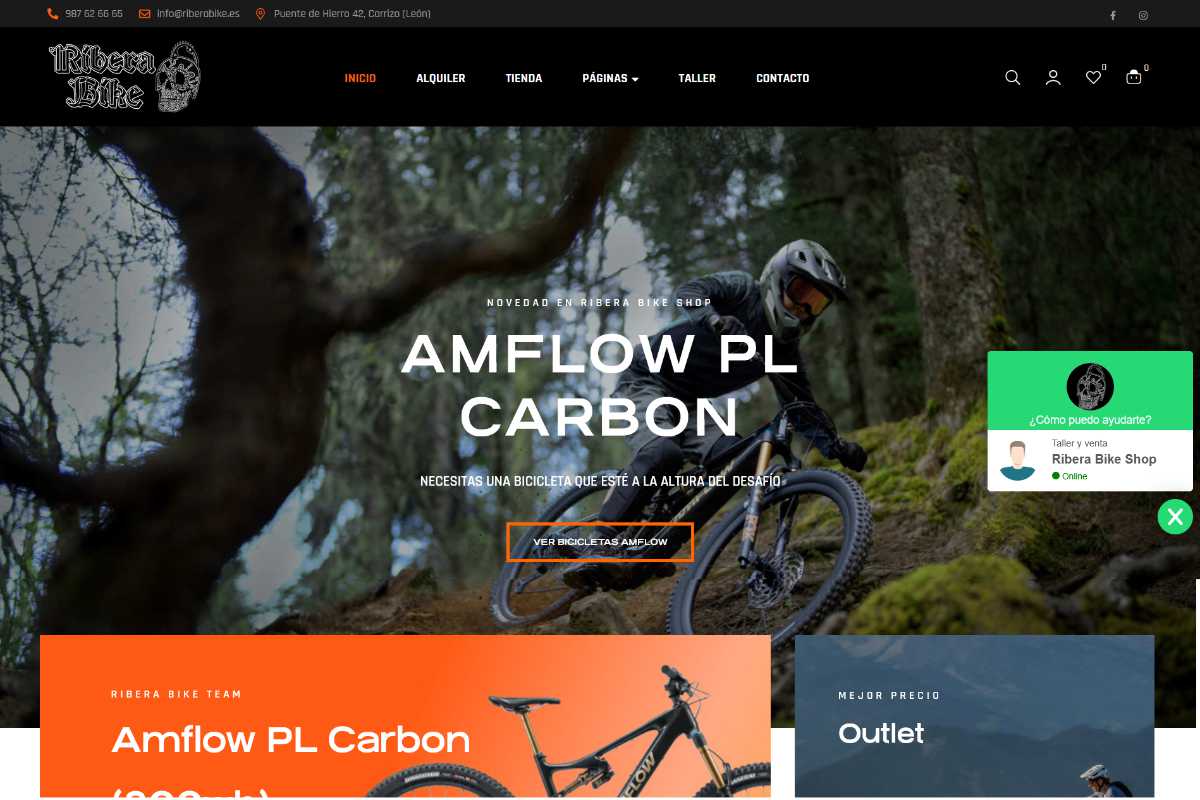 página web de ribera bike shop